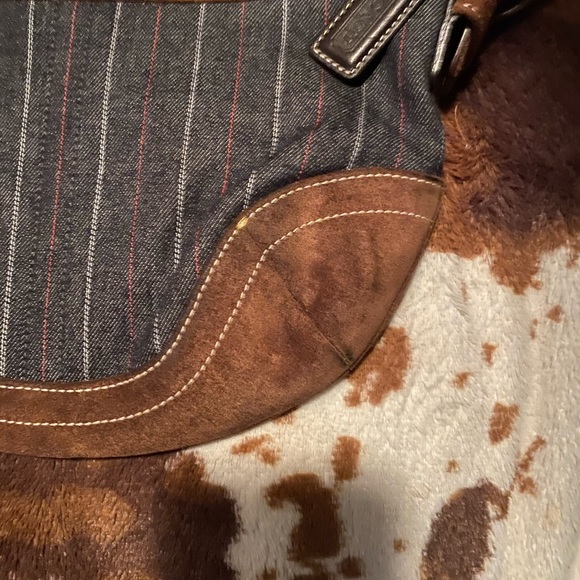 New Suede/Denim Coach Bag - Picture 9 of 12